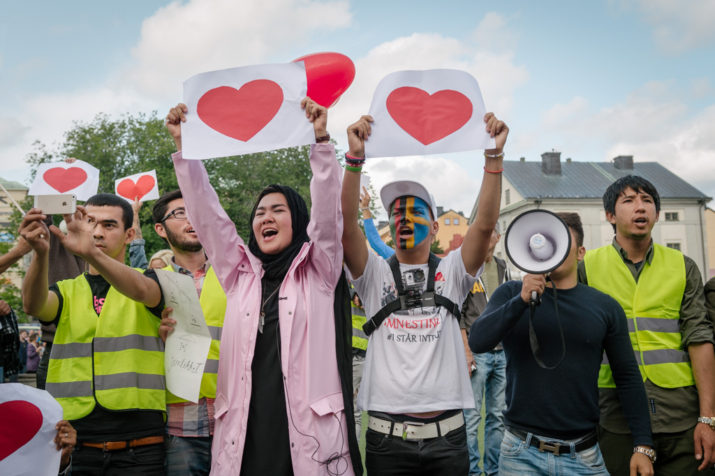 Ung i Sverige. Medborgarplatsen, Stockholm 19 augusti 2017. Foto: Anders Löwdin