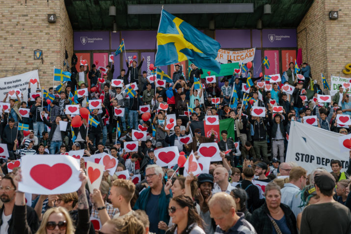 Ung i Sverige, Medborgarplatsen, Stockholm den 19 augusti. Foto: Anders Löwdin